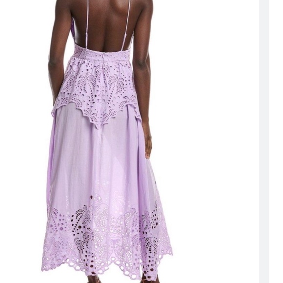 Lilac woven backless farm Rio dress - Picture 5 of 5